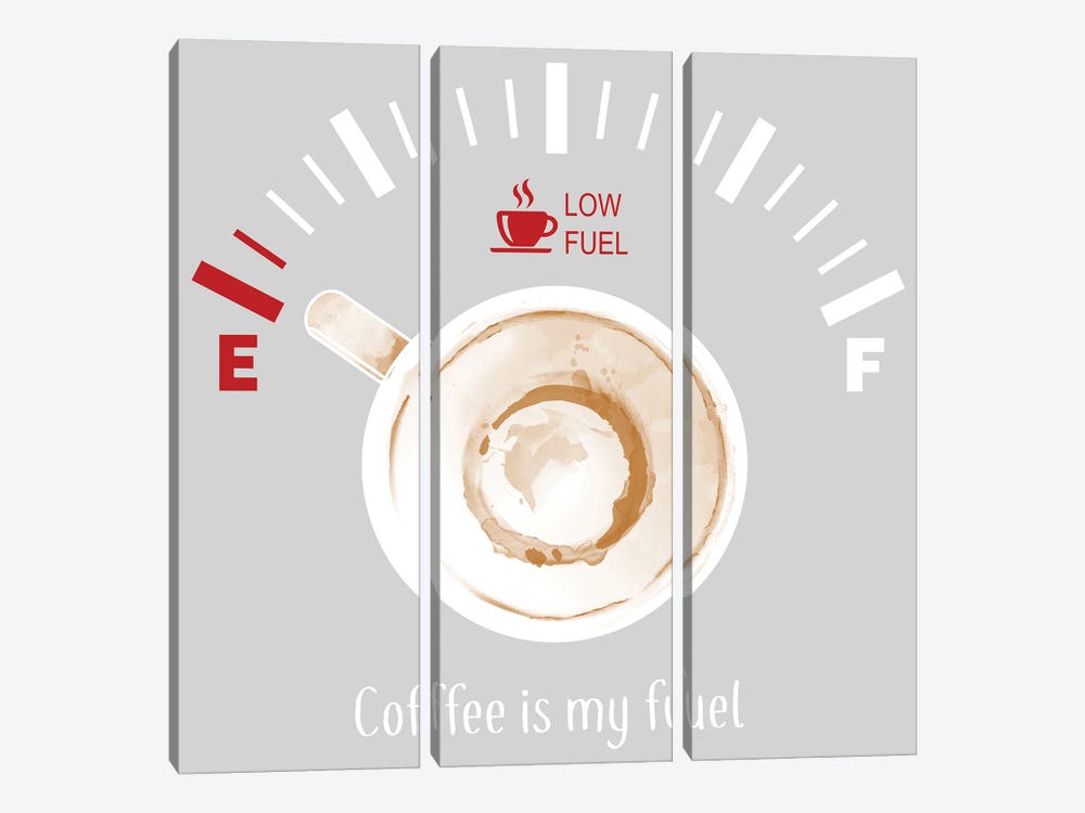 Coffee Is My Fuel by Antonio Camarena 3-piece Art Print