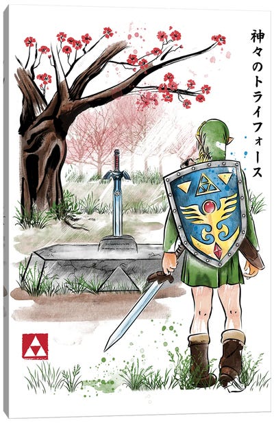 A Link To The Past Watercolor Canvas Art Print - Video Game Art