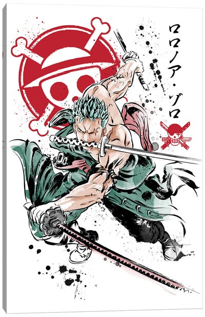 Pirate Hunter Canvas Art Print - Anime & Manga Characters