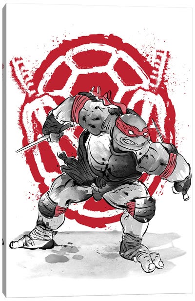 Raphael Sumi-E Canvas Art Print - Teenage Mutant Ninja Turtles