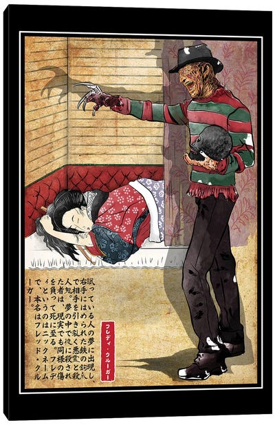 Freddy In Japan Canvas Art Print - Horror Movie Art
