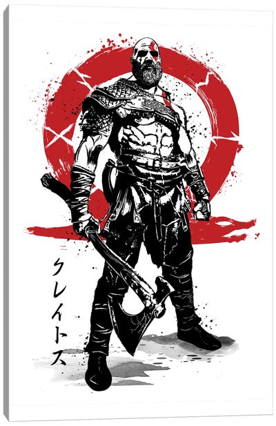 Killer Of Gods Canvas Art Print - Kratos
