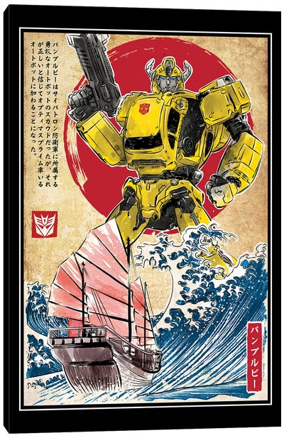 Bumbleebee In Japan Canvas Art Print - Transformers