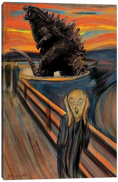 Secret History Behind The Scream Canvas Art Print - The Scream Reimagined