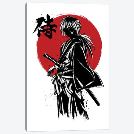Kenshin Sumi-E Canvas Print #ACM409} by Antonio Camarena Canvas Print