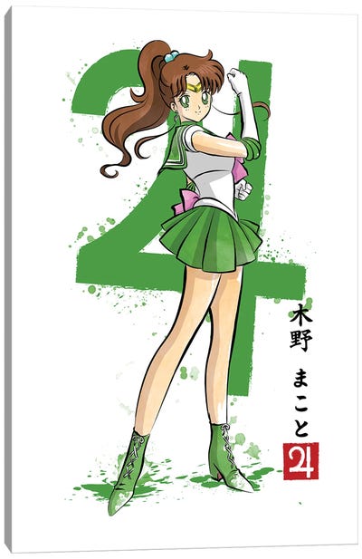 Jupiter Sumi-E Canvas Art Print - Anime TV Show Art