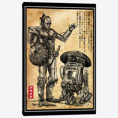 Samurai Droids Woodblock Canvas Print #ACM436} by Antonio Camarena Canvas Art Print
