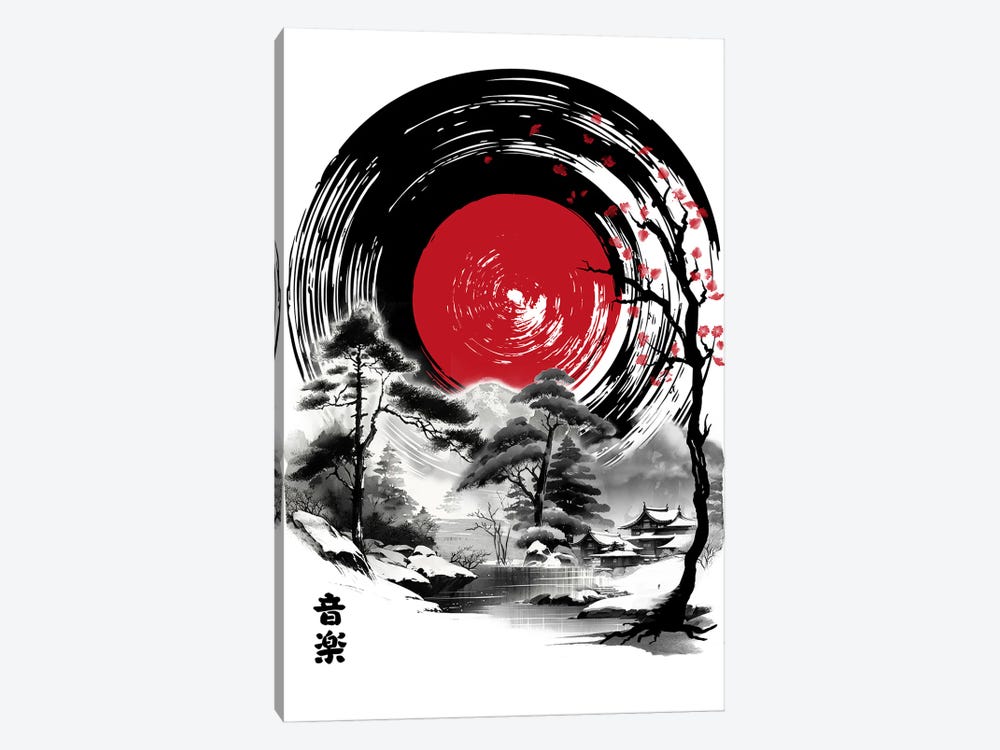 Music Of Japan Sumi-E by Antonio Camarena 1-piece Canvas Art Print