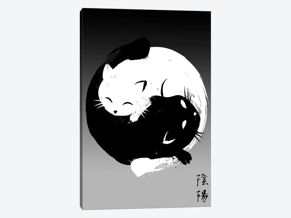 Yin Yang Cats by Antonio Camarena 1-piece Canvas Print