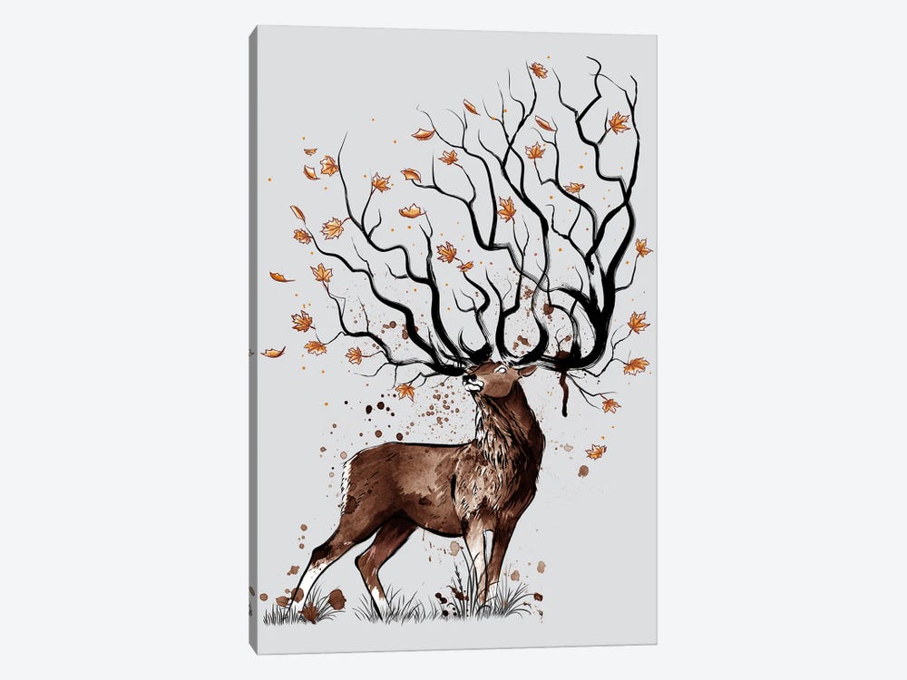 Autumn Deer by Antonio Camarena 1-piece Canvas Print
