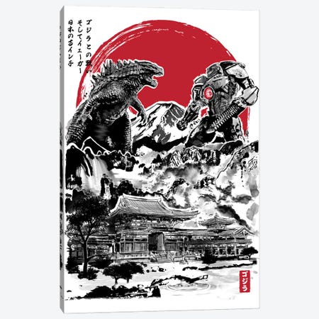 Attack On Japanese Temple Canvas Print #ACM4} by Antonio Camarena Art Print