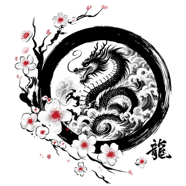 East Asian Culture: Enso Dragon by Antonio Camarena