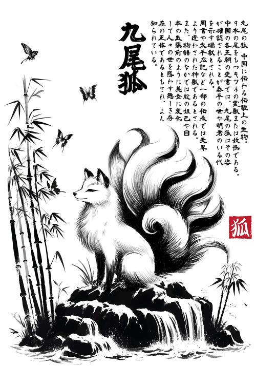 Kitsune Sumi-E