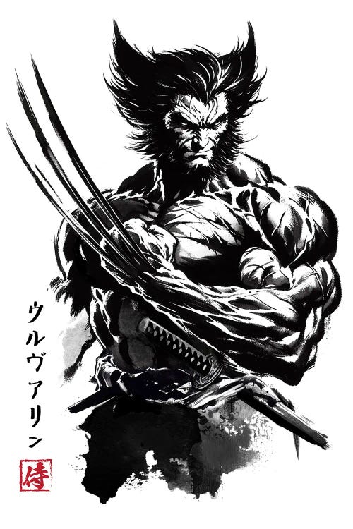 Mutant Samurai Sumi-E