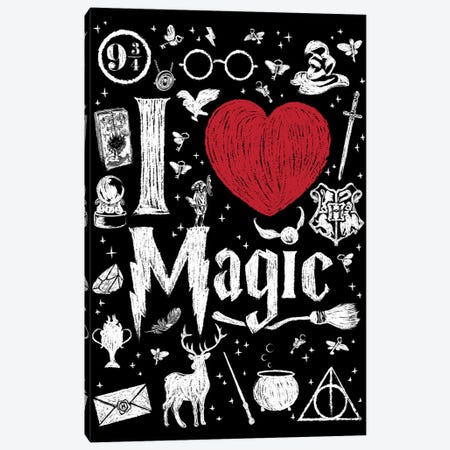 I Love Magic Canvas Print #ACM53} by Antonio Camarena Art Print