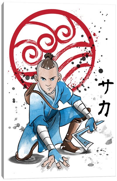 The Power Of The Water Tribe Warrior Canvas Art Print - Avatar: The Last Airbender
