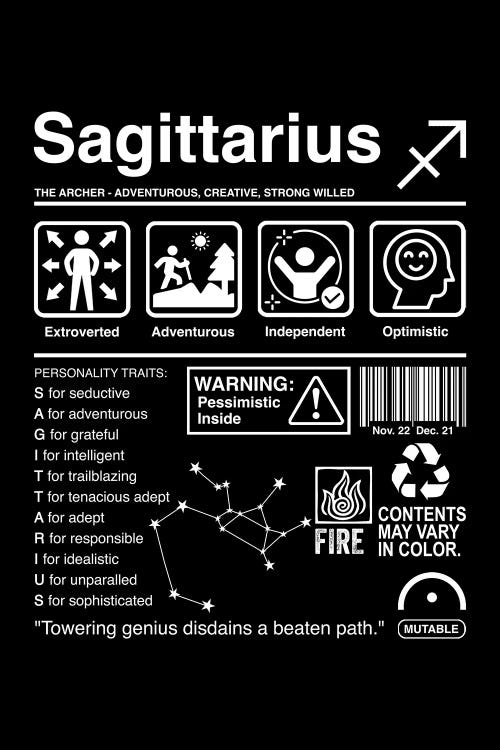 Sagittarius Label by Antonio Camarena wall art