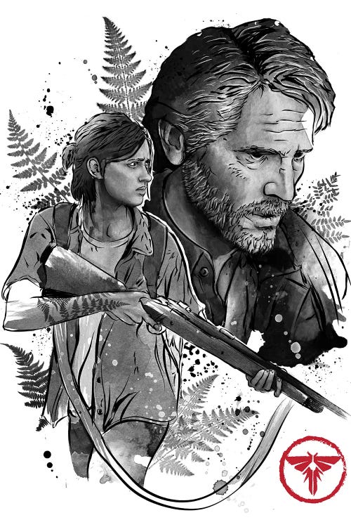 Joel And Ellie by Antonio Camarena wall art