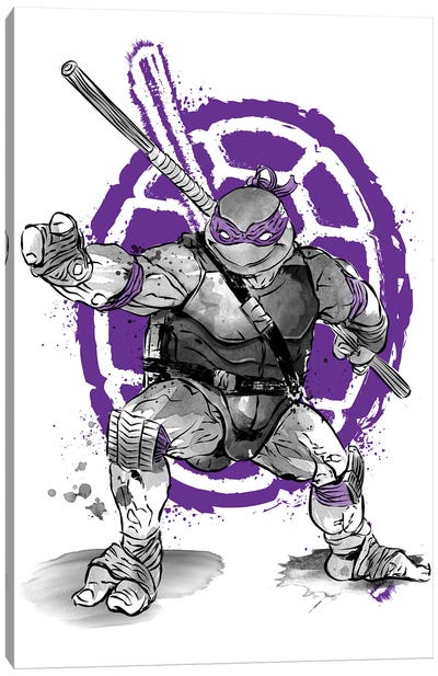 Donattello Sumi-E Canvas Art Print - Teenage Mutant Ninja Turtles