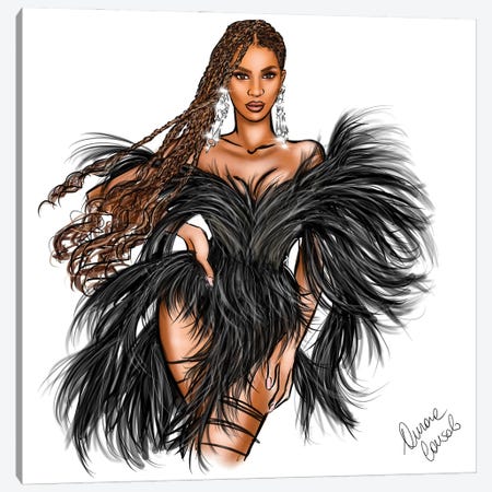 Beyoncé Is King Canvas Print #ACN110} by AtelierConsolo Canvas Print