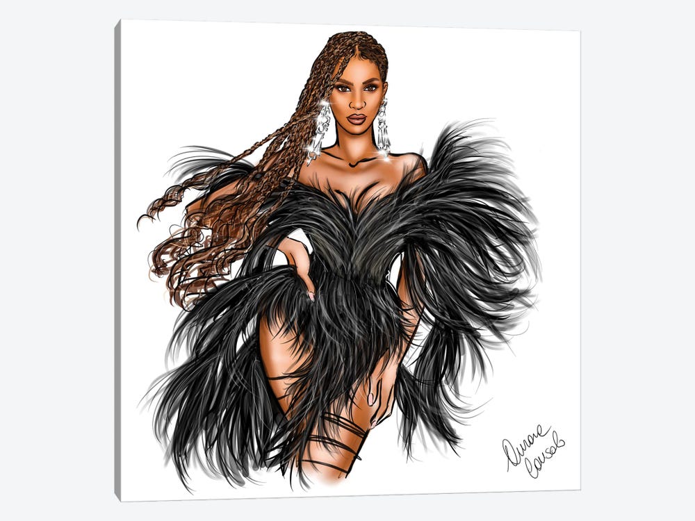 Beyoncé Is King by AtelierConsolo 1-piece Canvas Art