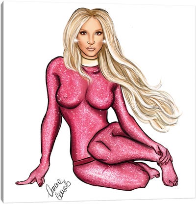 Britney Make Me Canvas Art Print - AtelierConsolo