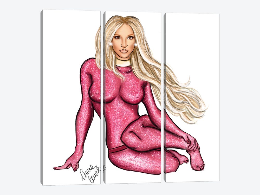 Britney Make Me by AtelierConsolo 3-piece Canvas Print