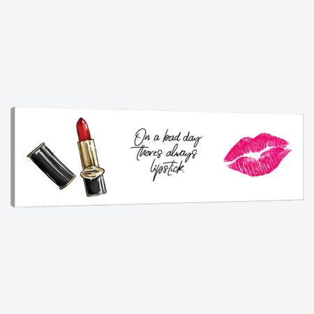 On A Bad Day There Is Always Lipstick Canvas Print #ACN114} by AtelierConsolo Canvas Artwork