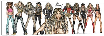 Britney Carrier Canvas Art Print - Pop Music Art