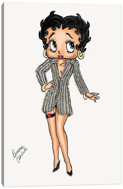 Betty Boop Canvas Art Print - Animated & Comic Strip Characters