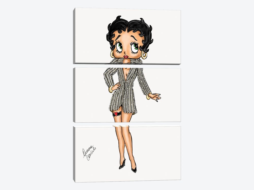 Betty Boop by AtelierConsolo 3-piece Canvas Artwork
