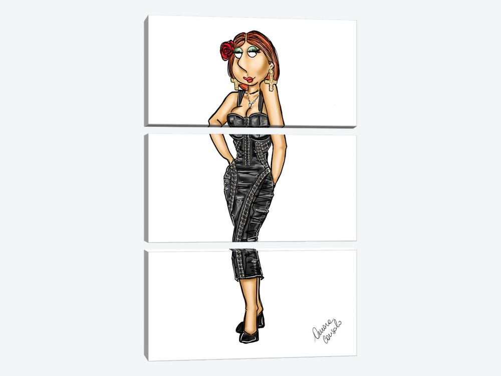 Lois Griffin In Dolce E Gabbana by AtelierConsolo 3-piece Canvas Wall Art