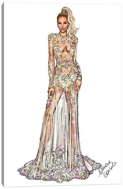 I'm So Reckless When I Rock My Givenchy Dress Canvas Art Print - Beyoncé