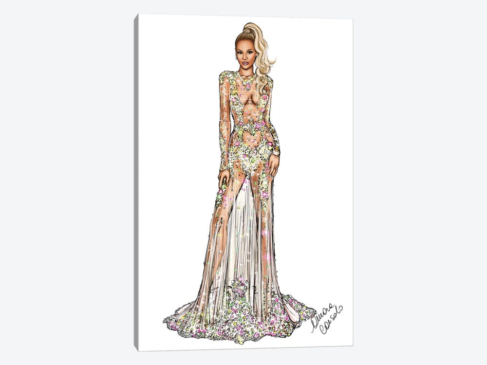 I'm So Reckless When I Rock My Givenchy Dress by AtelierConsolo 1-piece Canvas Art Print