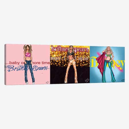 Britney Discography First Three Canvas Print #ACN151} by AtelierConsolo Art Print