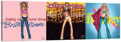 Britney Discography First Three Canvas Art Print - Britney Spears