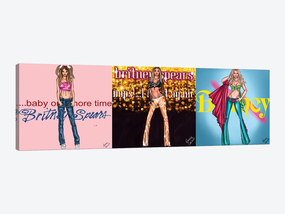 Britney Discography First Three by AtelierConsolo 1-piece Canvas Print