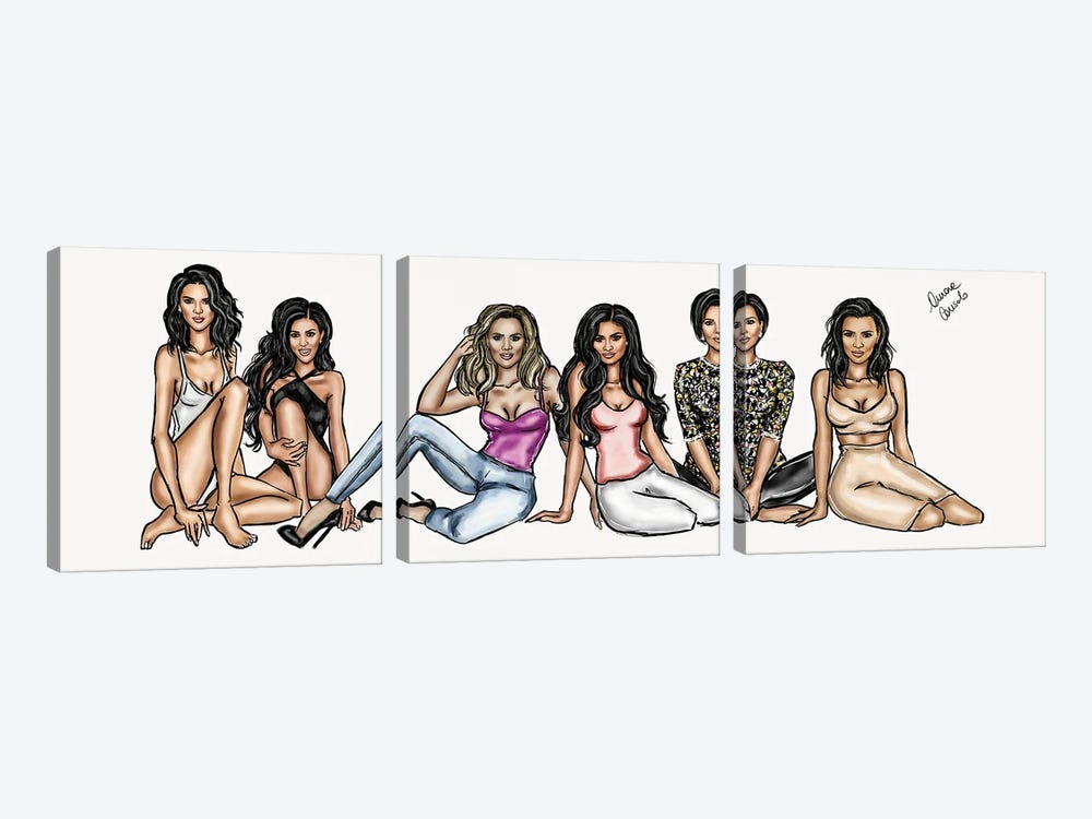 Kardashians by AtelierConsolo 3-piece Canvas Artwork