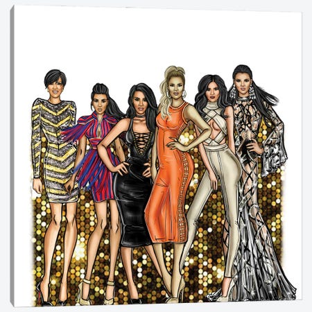 The Kardashians Canvas Print #ACN154} by AtelierConsolo Canvas Art
