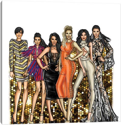 The Kardashians Canvas Art Print - Influencers