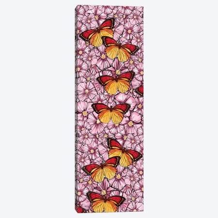 Butterfly And Flowers Canvas Print #ACN156} by AtelierConsolo Canvas Art