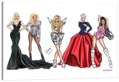 Lady Gaga Carrier Canvas Art Print - AtelierConsolo