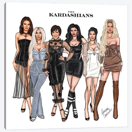 The Kardashians 2022 Canvas Print #ACN161} by AtelierConsolo Canvas Wall Art