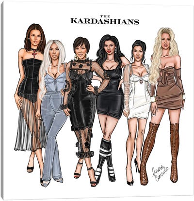 The Kardashians 2022 Canvas Art Print - AtelierConsolo