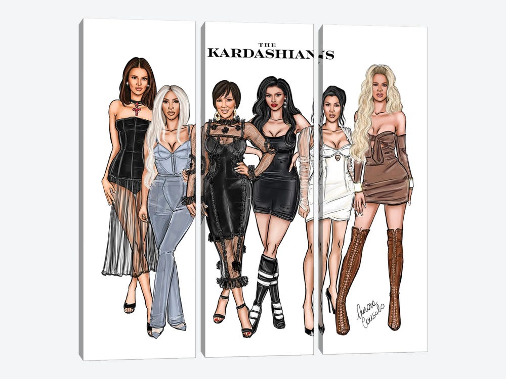 The Kardashians 2022 by AtelierConsolo 3-piece Canvas Artwork