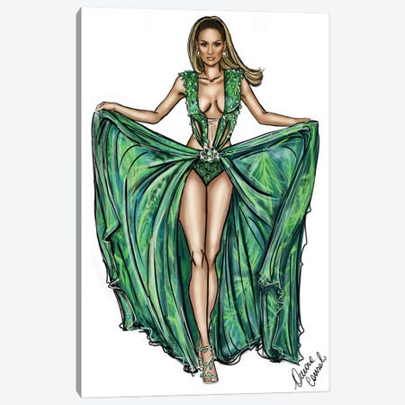 J Lo Versace Canvas Print #ACN16} by AtelierConsolo Art Print