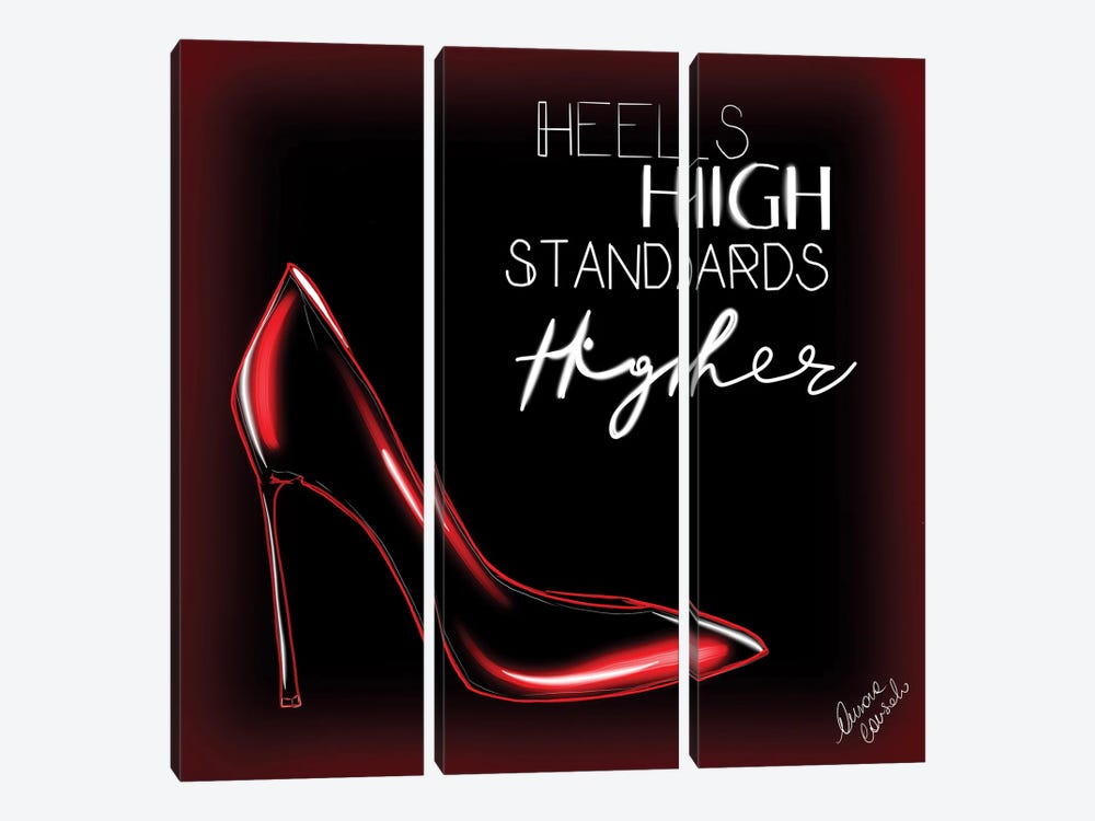 High Heels, Standards Higher by AtelierConsolo 3-piece Canvas Art Print