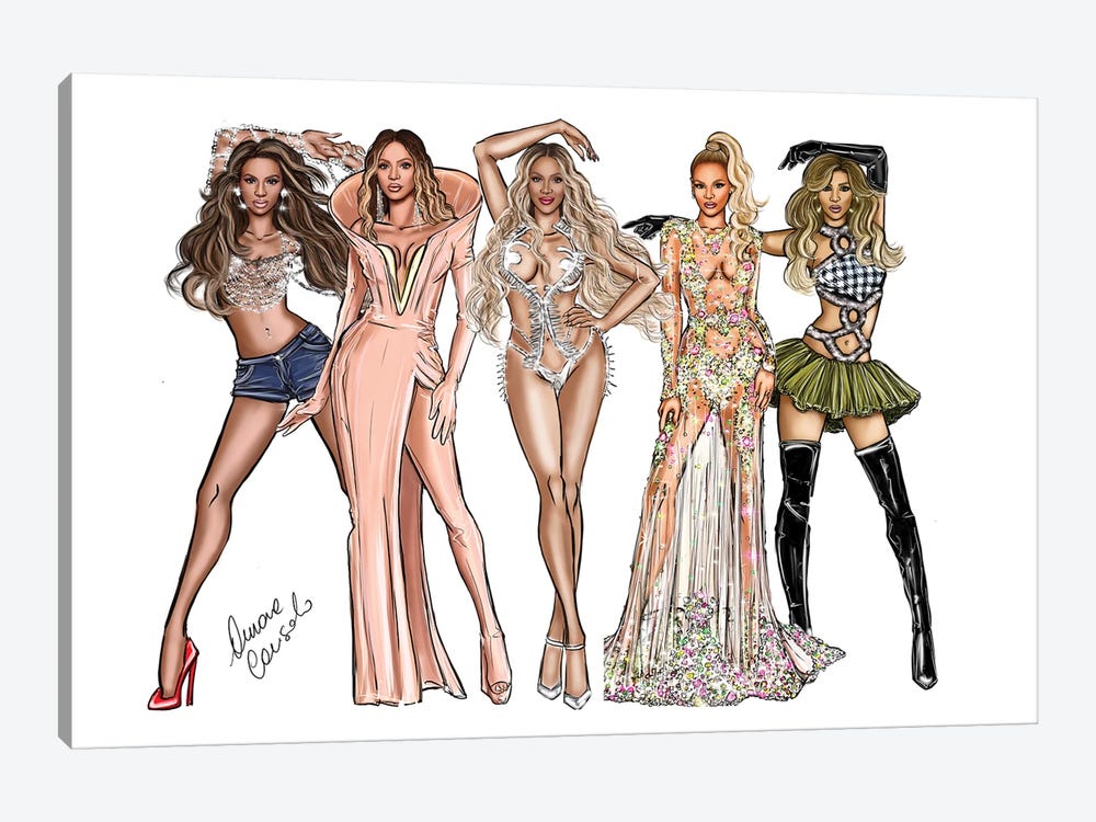 Beyoncé 2023 by AtelierConsolo 1-piece Canvas Art Print