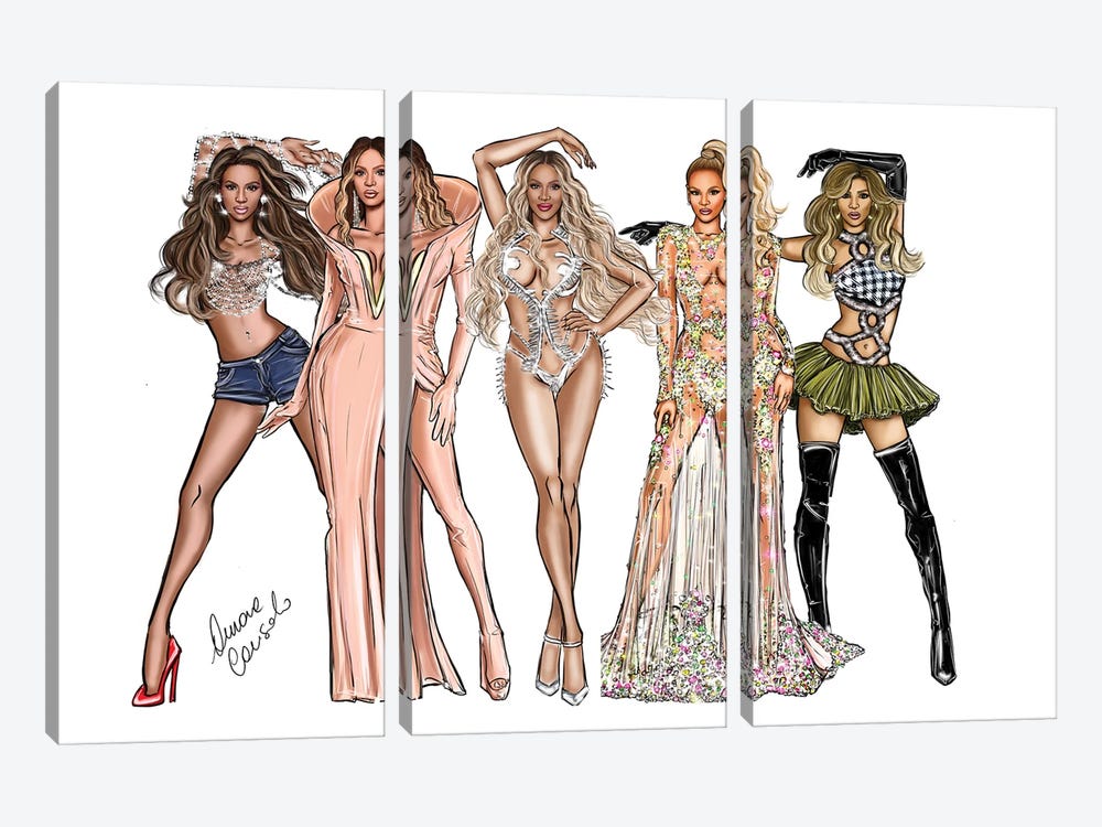 Beyoncé 2023 by AtelierConsolo 3-piece Art Print