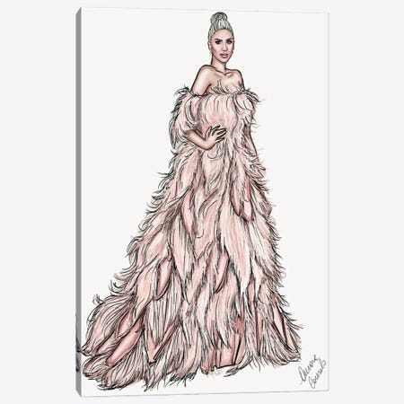 Lady Gaga Canvas Print #ACN17} by AtelierConsolo Art Print